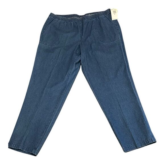 Donnkenny Denim Blue Elastic Waist Pants - Picture 4 of 11
